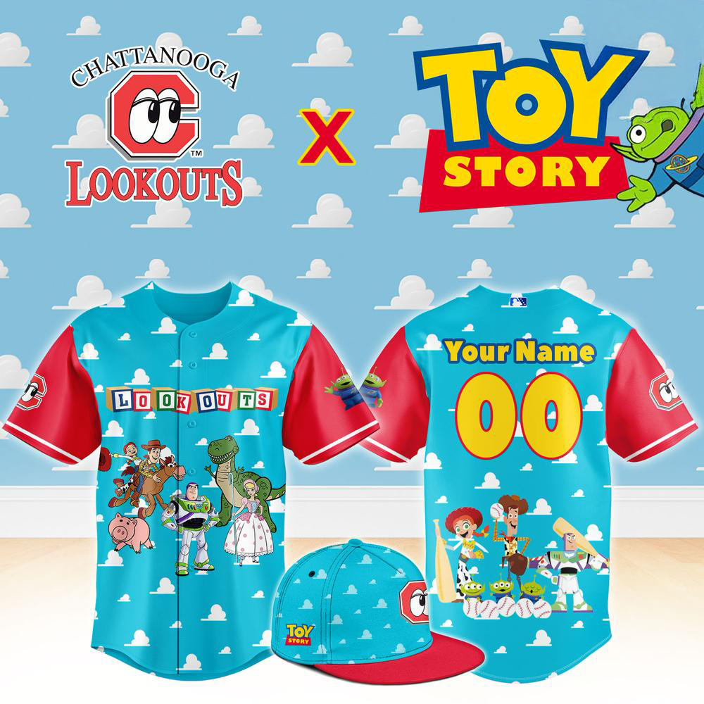 Chattanooga Lookouts Toy Story Night Woody Buzz Lightyear Baseball Jersey