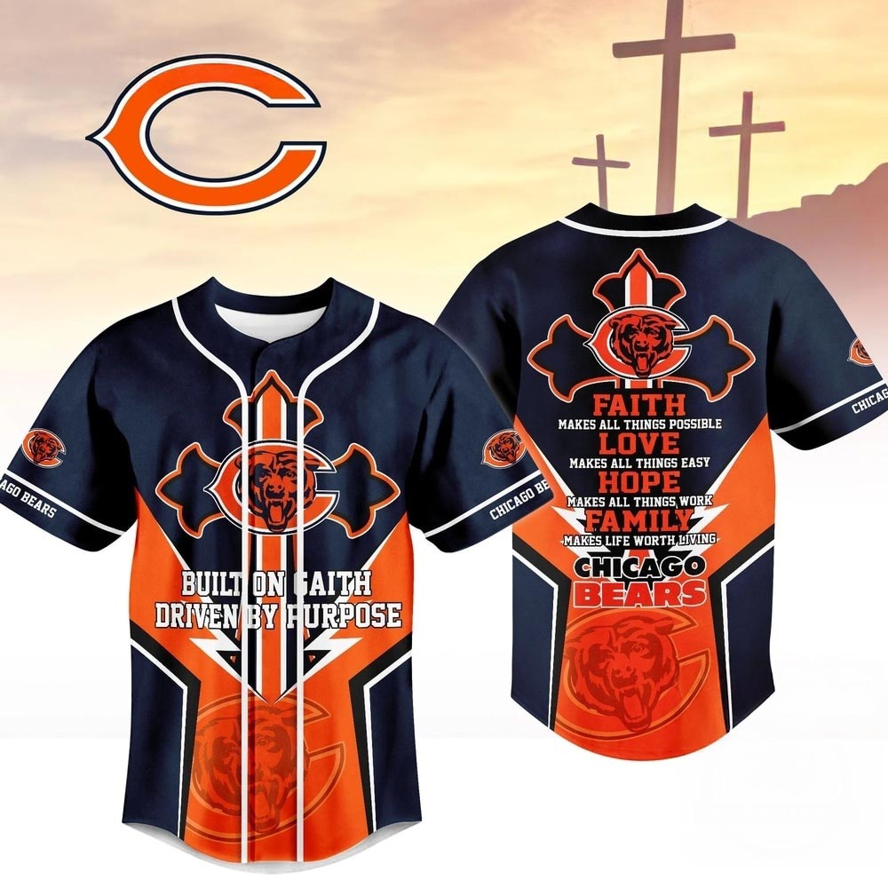 Chicago Bears Blessed Beyond The Score Baseball Jersey Football Faith Inspired Edition 1 - Unicasport Chicago Bears Blessed Beyond The Score Baseball Jersey Football Faith Inspired Edition