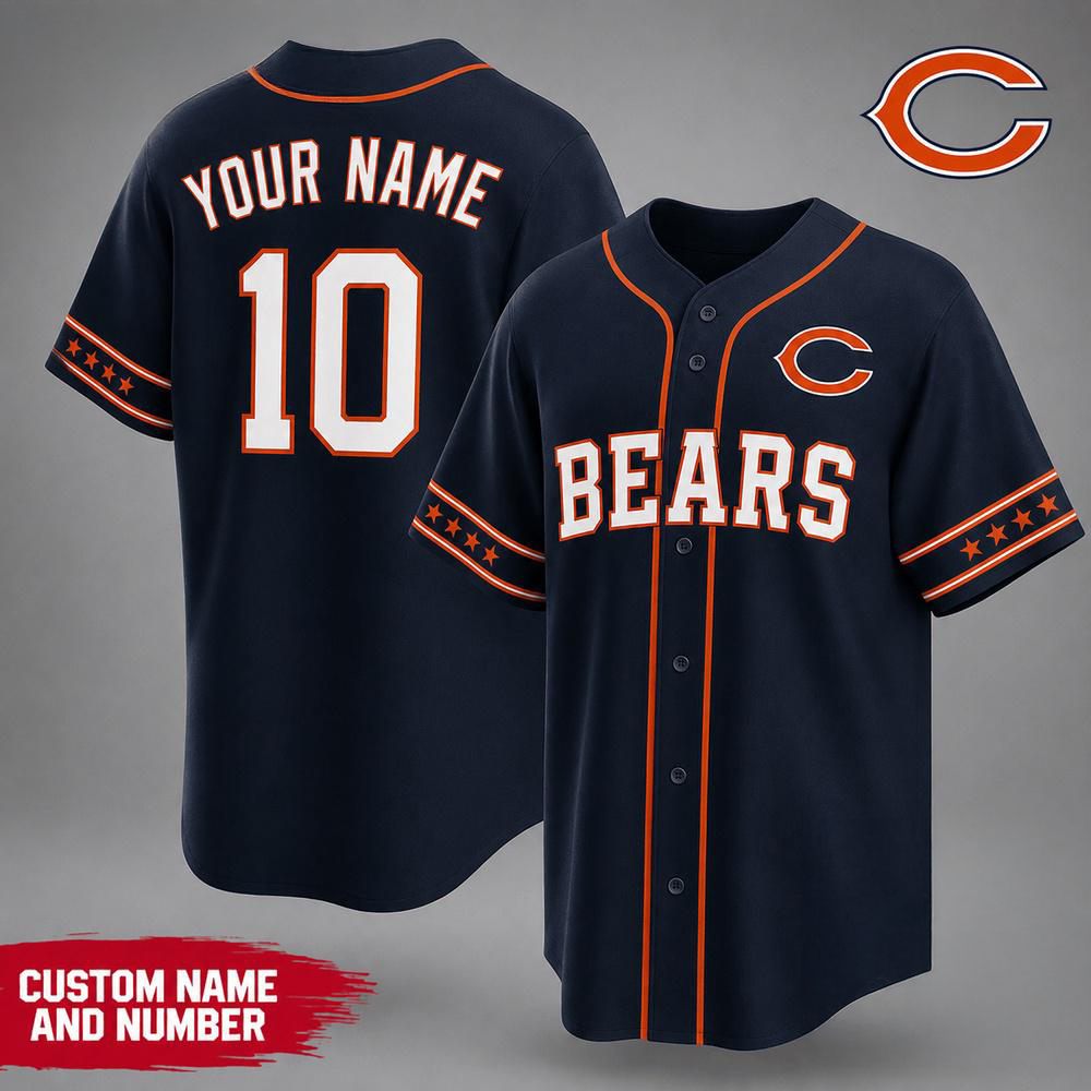 Chicago Bears NFL Team Pride Premium Baseball Jersey