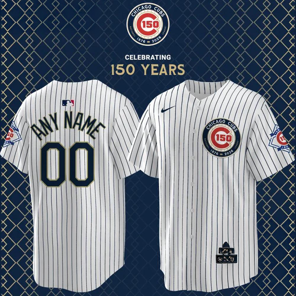 Chicago Cubs 150th Anniversary Custom Baseball Jersey Collection