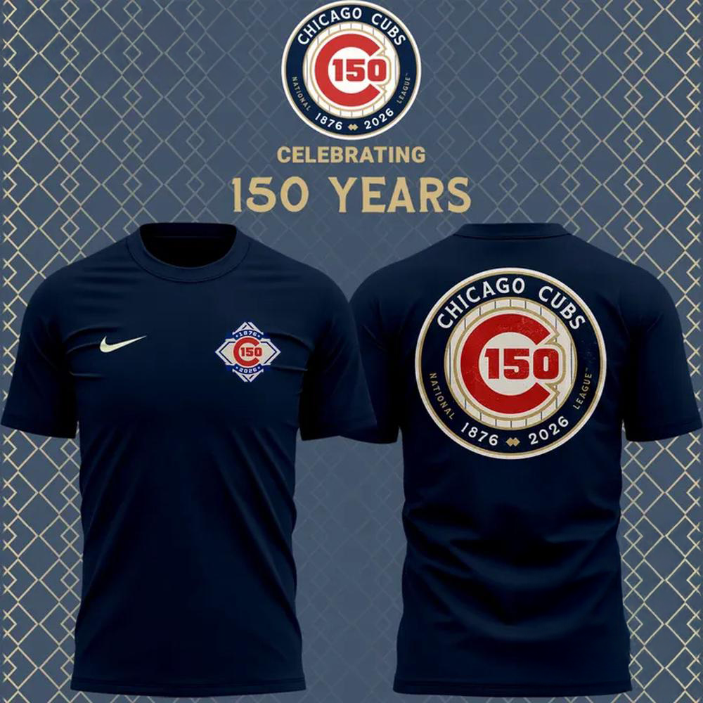 Chicago Cubs 150th Anniversary Official Graphic T Shirt