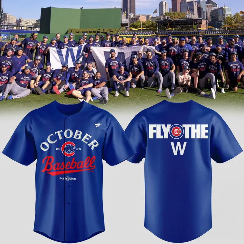 Chicago Cubs October Postseason Fly The W 2026 Baseball Jersey