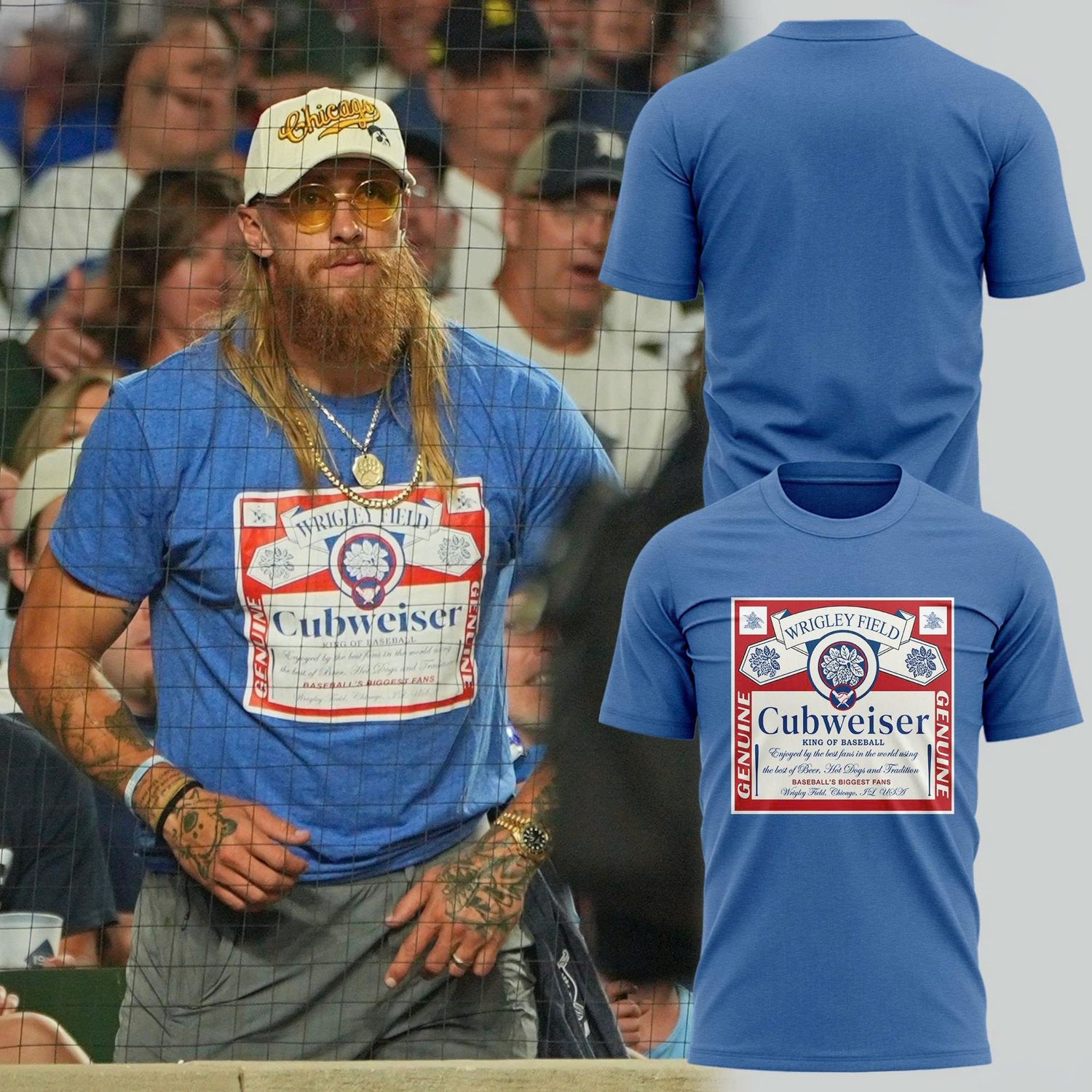 Chicago Cubs Wrigley Field Cubweiser King Of Baseball Graphic T Shirt