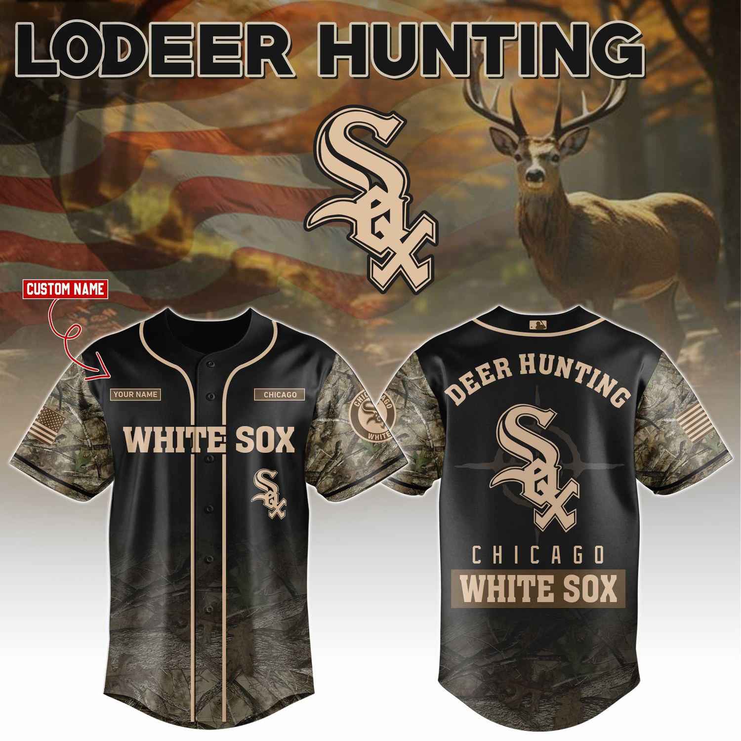 Chicago White Sox Deer Hunting Limited Edition Baseball Jersey