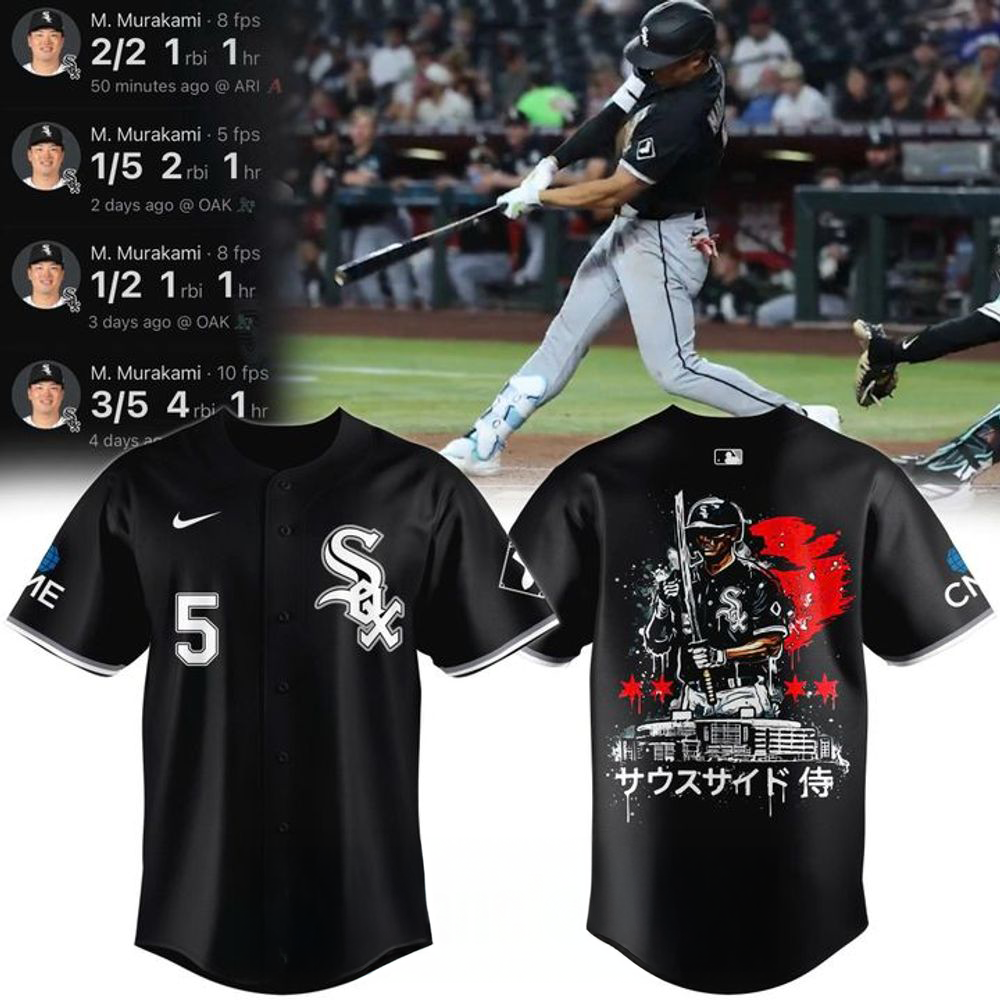 Chicago White Sox Munetaka Murakami Samurai City Graphic Baseball Jersey