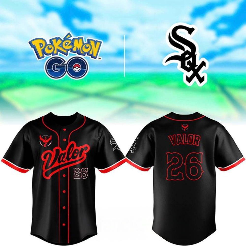 Chicago White Sox Pokémon Go Night Team Valor Baseball Jersey