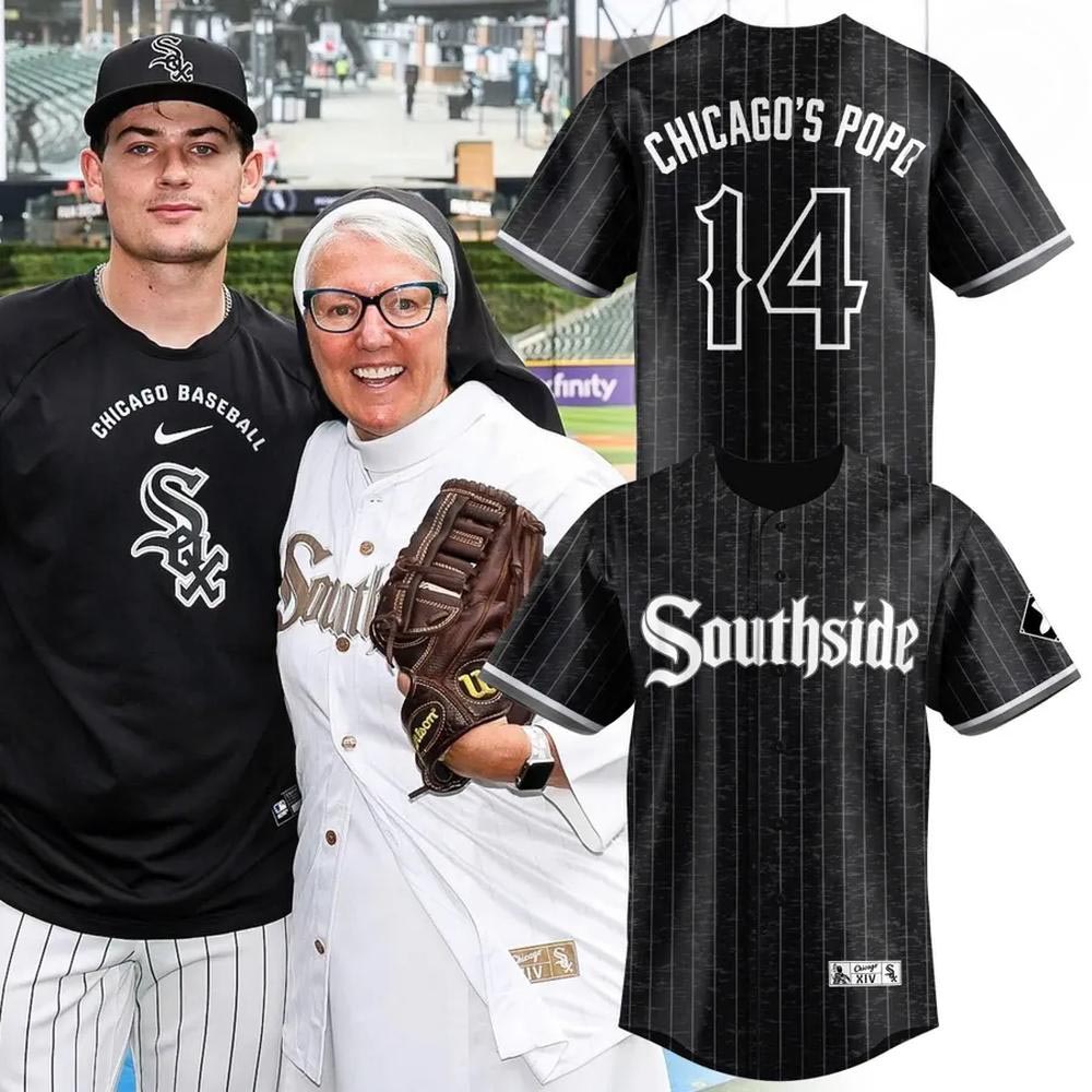 Chicago White Sox Southside Chicagos Pope 14 Baseball Jersey Baseball Fan South Side Game Day Apparel 1 - Unicasport Chicago White Sox Southside Chicagos Pope 14 Baseball Jersey Baseball Fan South Side Game Day Apparel