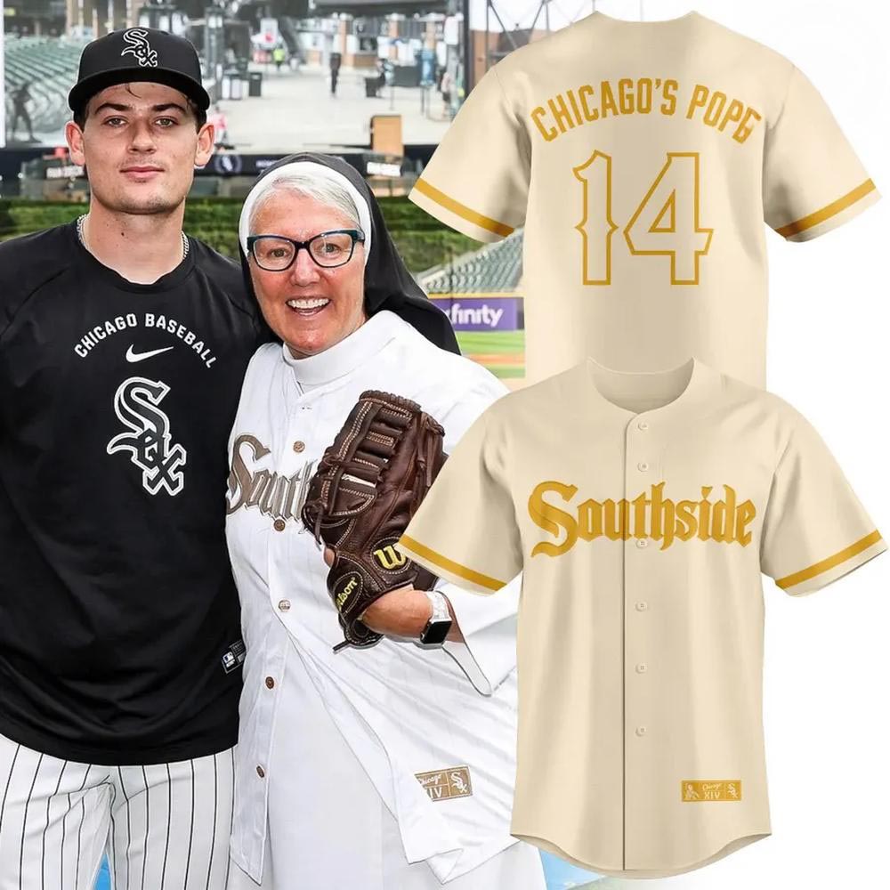 Chicago White Sox Southside Chicagos Pope 14 Baseball Jersey Chicago Baseball Fan Sports Jersey 1 - Unicasport Chicago White Sox Southside Chicagos Pope 14 Baseball Jersey Chicago Baseball Fan Sports Jersey