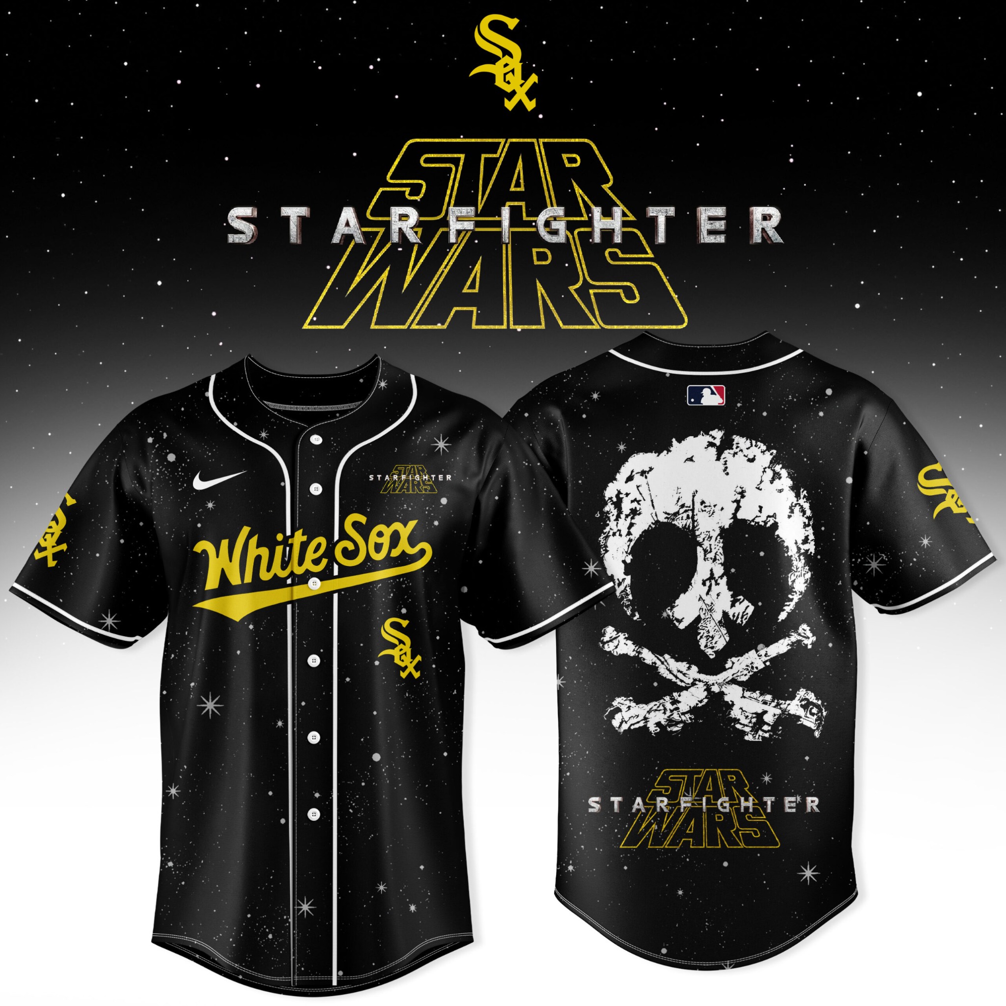 Chicago White Sox Star Wars Starfighter Edition Baseball Jersey Space Graphic Fan Jersey 2 - Unicasport Chicago White Sox Star Wars Starfighter Edition Baseball Jersey Space Graphic Fan Jersey