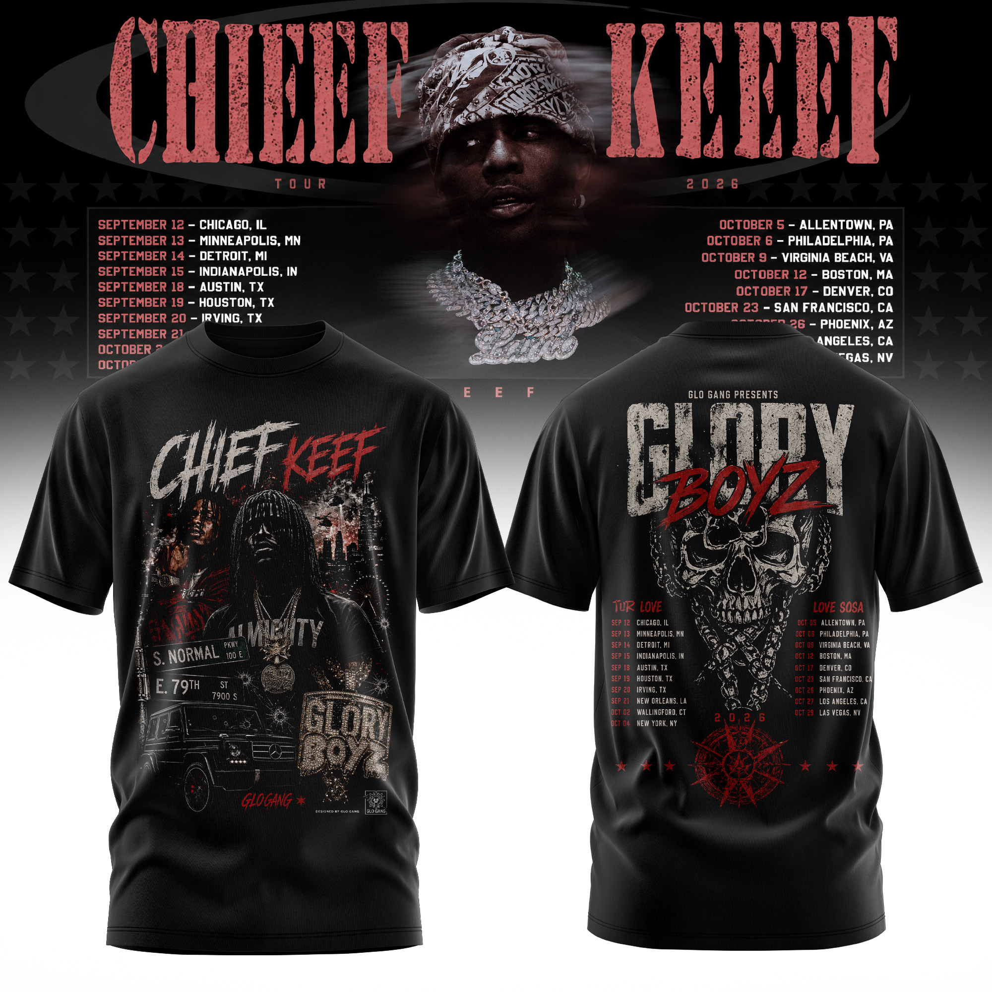Chief Keef Live 26 Tour Edition Classic Graphic T Shirt