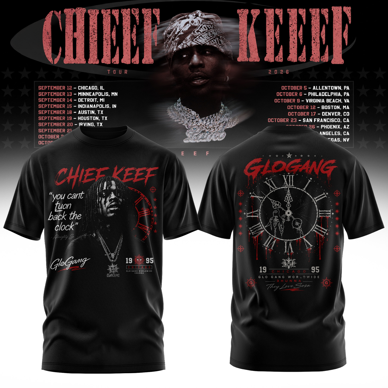 Chief Keef Live 26 Tour Edition Collector Graphic T Shirt