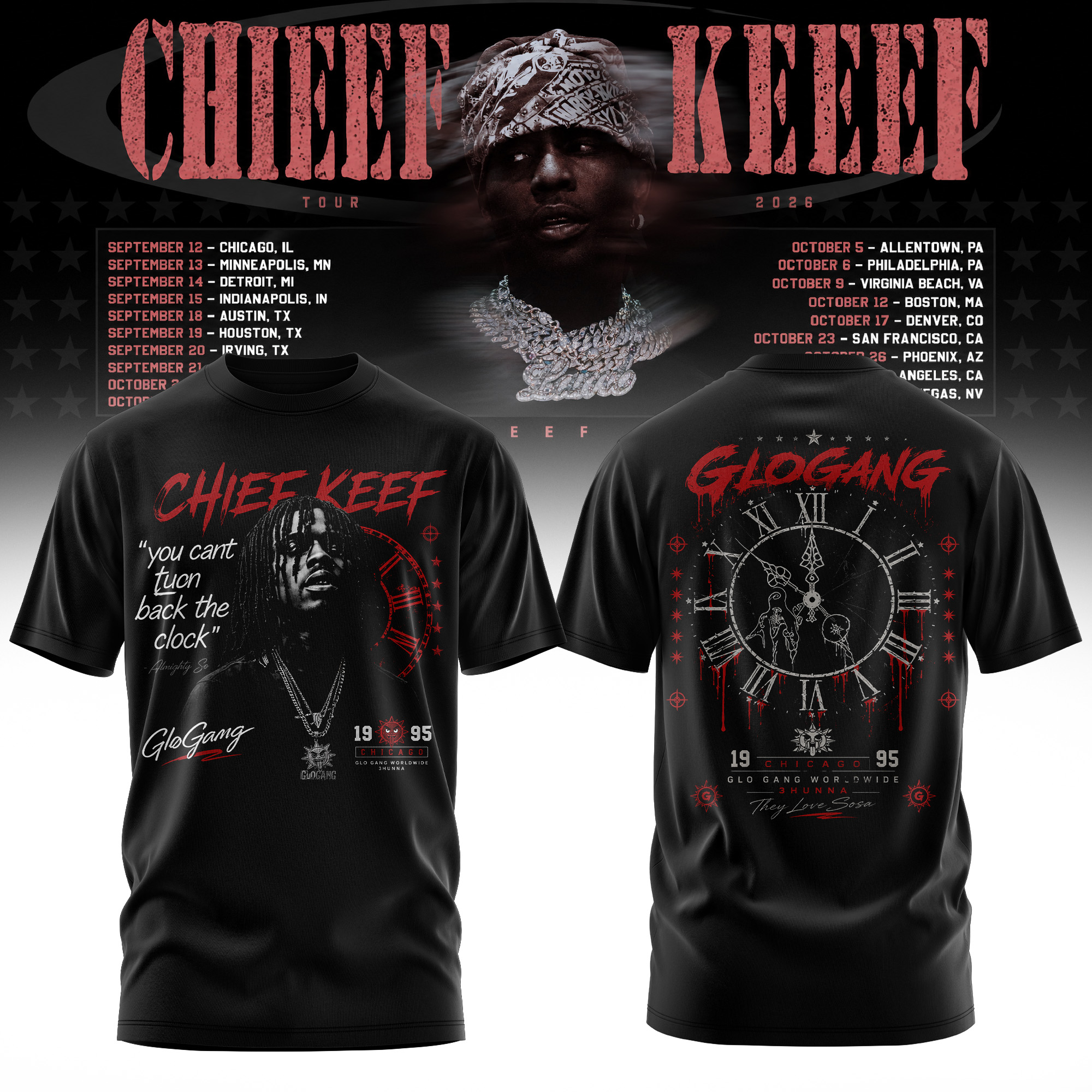 Chief Keef Live 26 Tour Edition Limited Graphic T Shirt Release