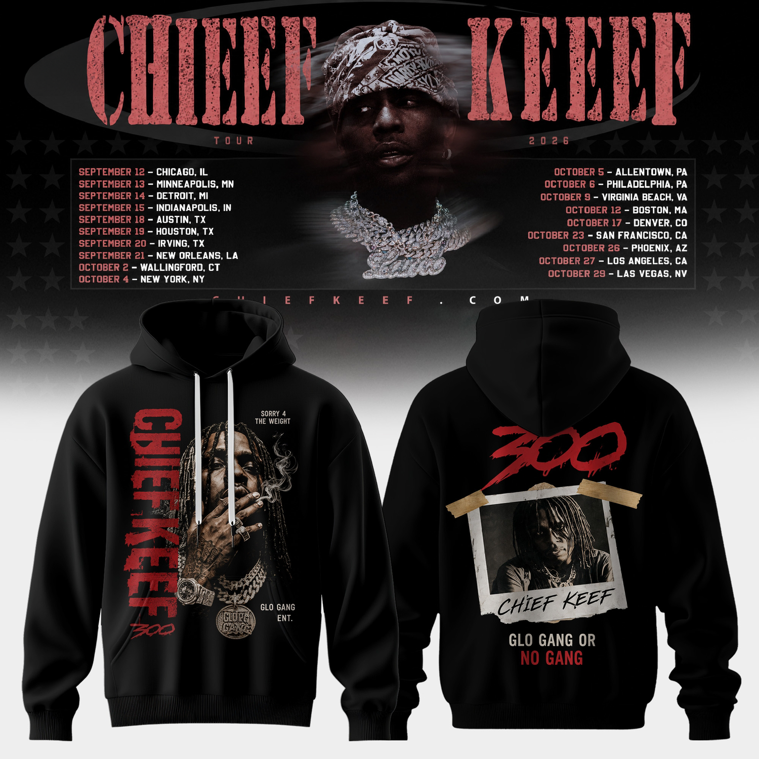 Chief Keef Live 26 Tour Edition Premium Signature Hoodie