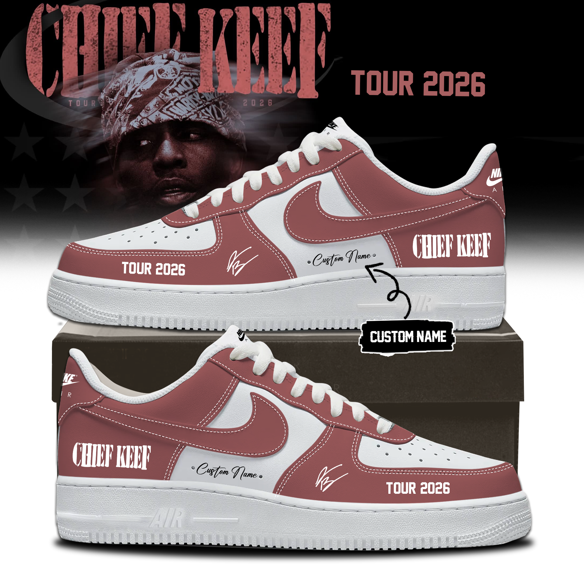 Chief Keef Tour 2026 Collector Edition High Top Sneakers