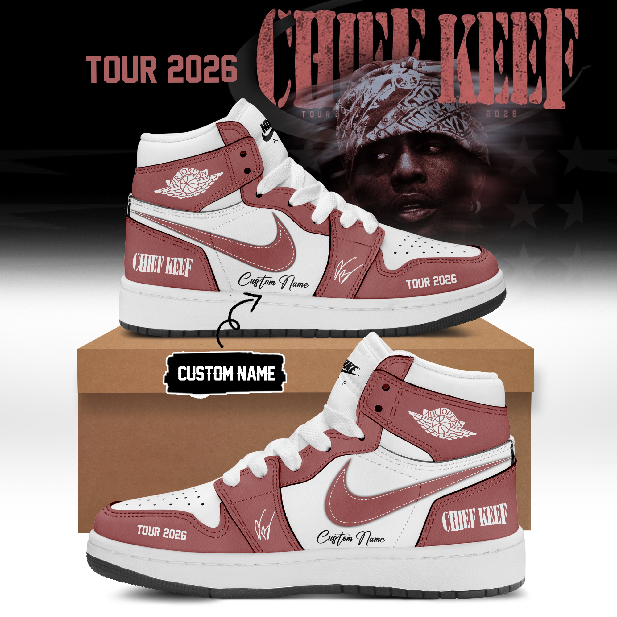Chief Keef Tour 2026 Limited Edition Signature High Top Sneakers1