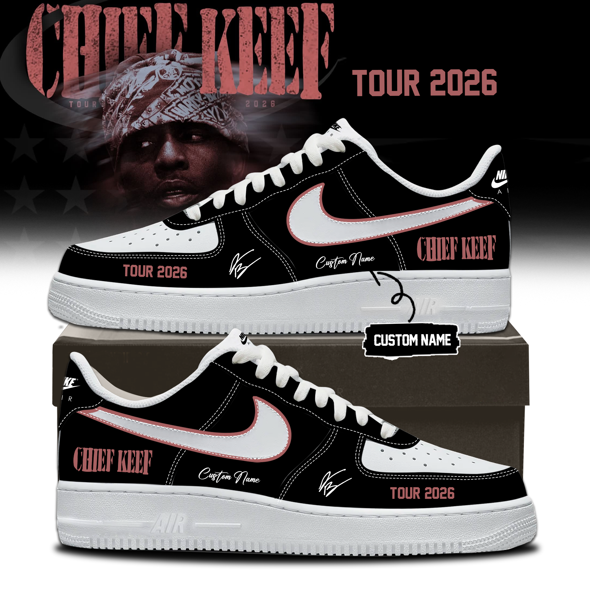 Chief Keef Tour 2026 Premium Concert Casual Shoes