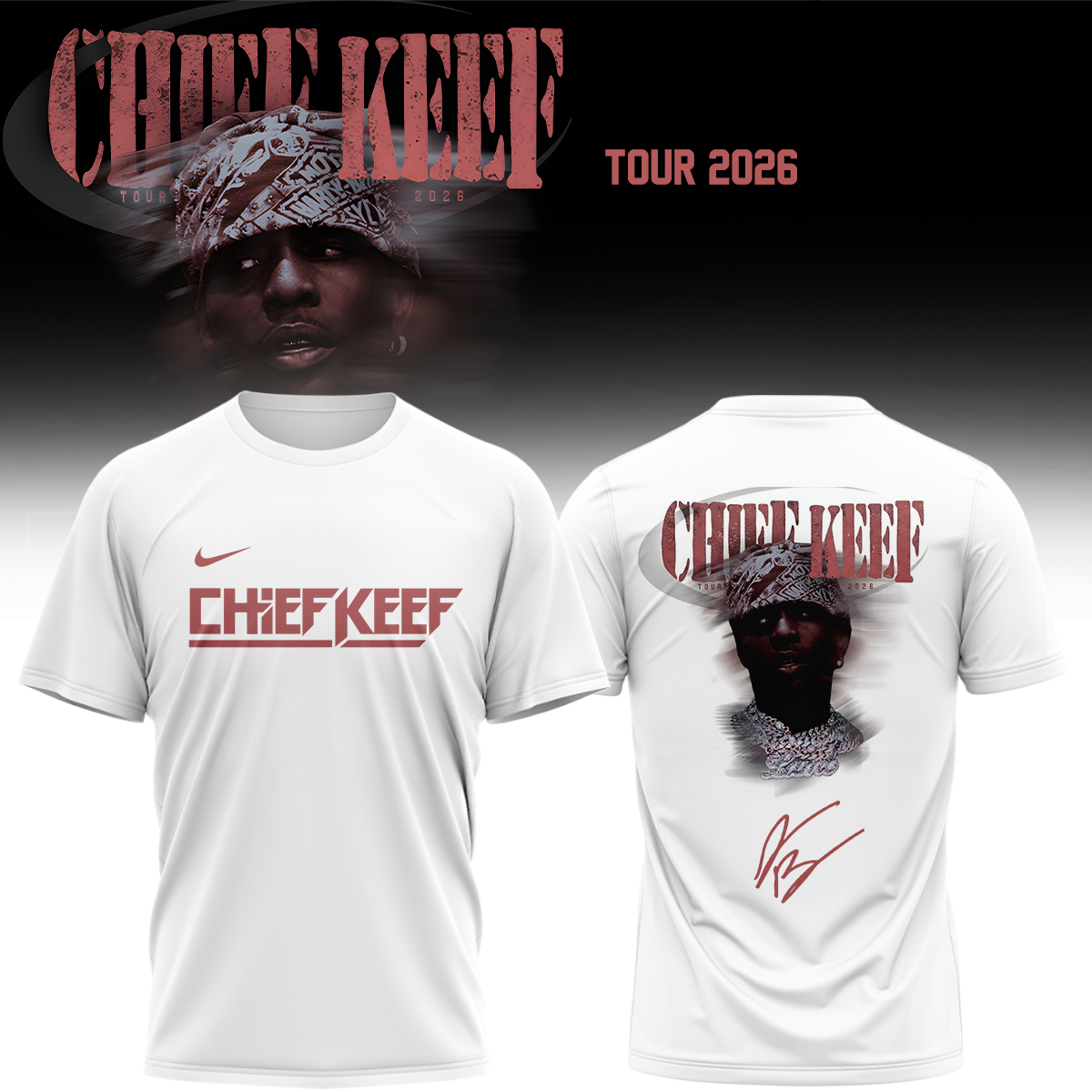 Chief Keef Tour 2026 Premium Signature Concert Graphic Tee