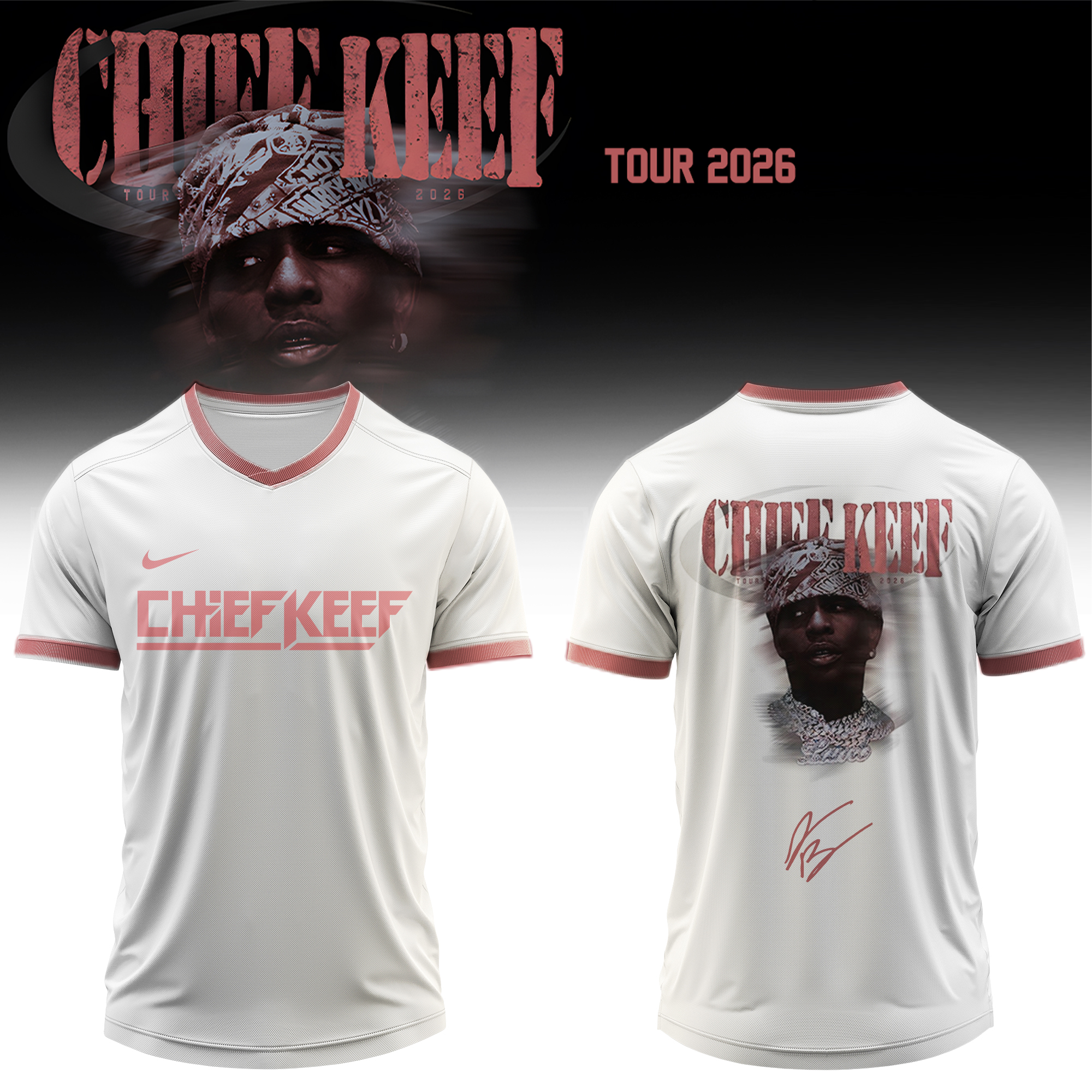 Chief Keef Tour 2026 Premium Signature Fan Jersey