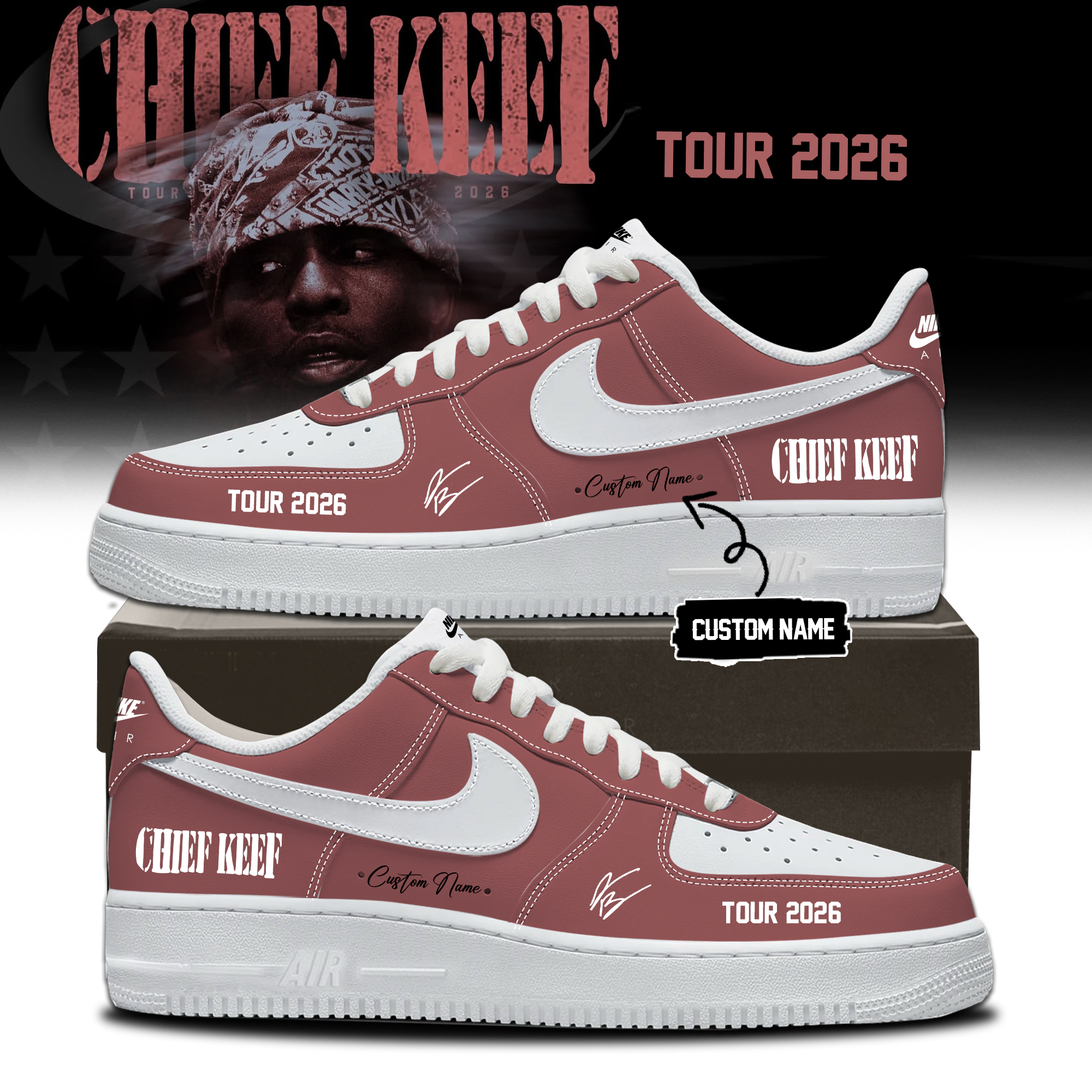 Chief Keef Tour 2026 Premium Streetwear Sneakers