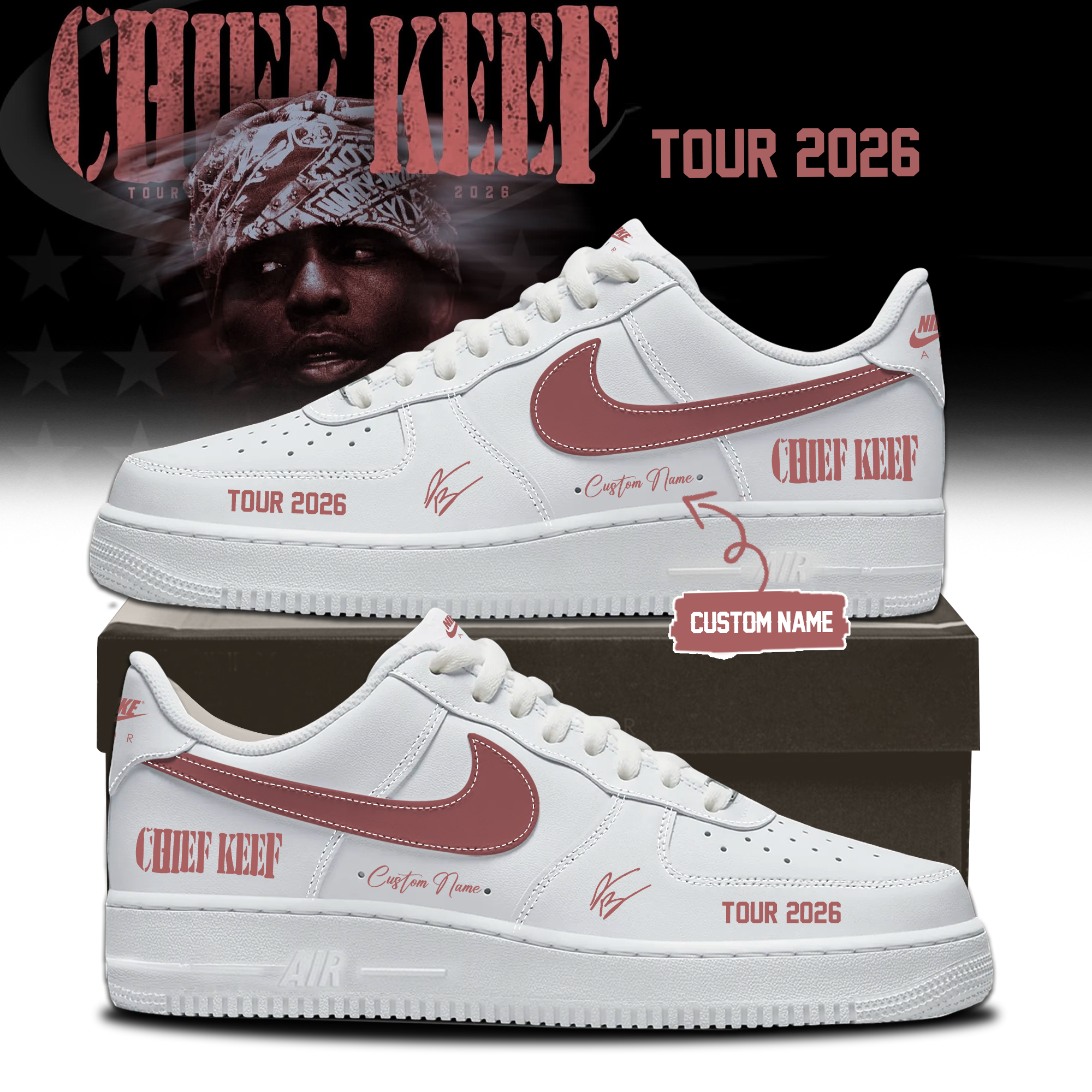 Chief Keef Tour 2026 Signature Lifestyle High Top Shoes
