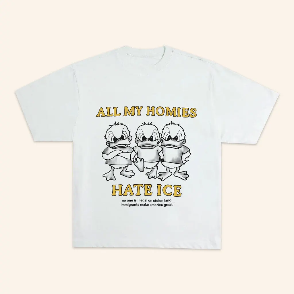 Chnge Merch All My Homies Hate Ice Basic TShirt White Gifts For Friends