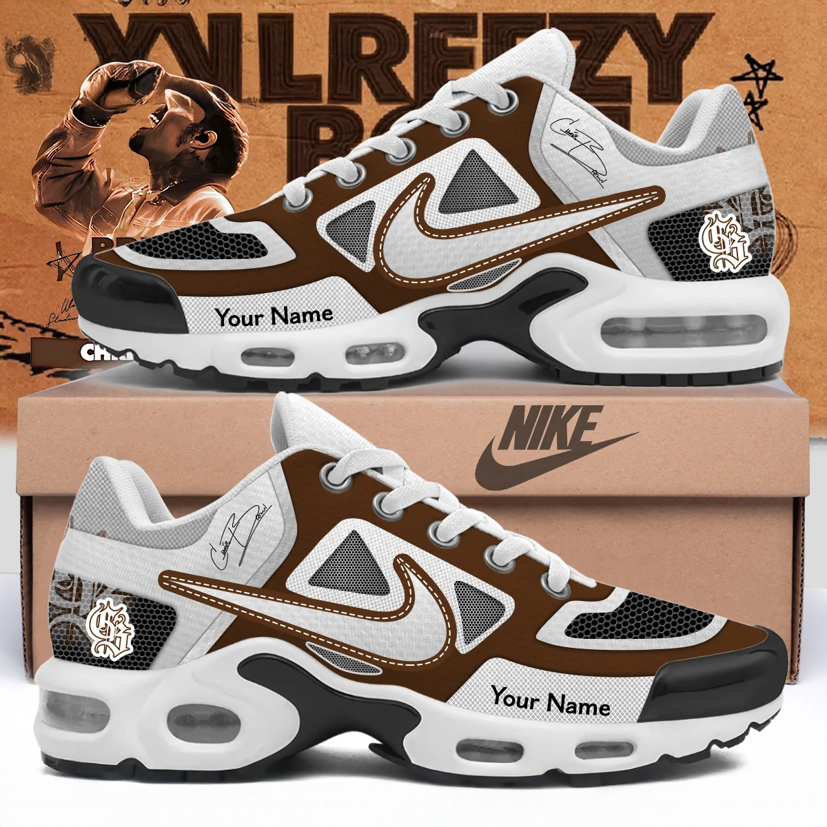 Chris Brown Breezy Bowl XX Air Force Jordan Sneakers Fan Collection