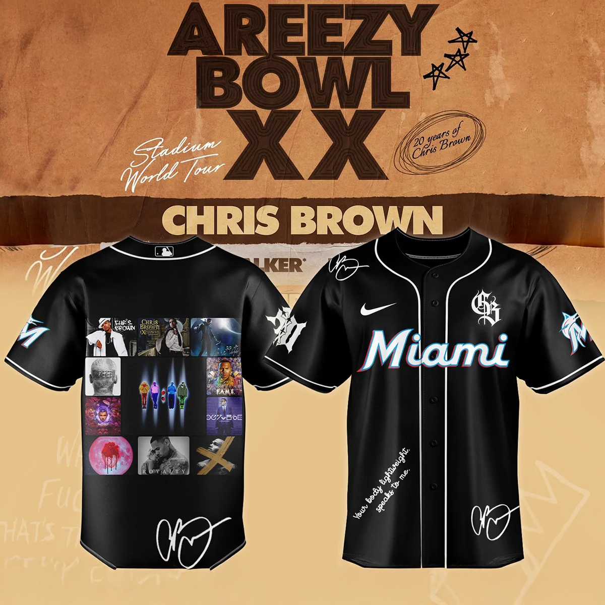 Chris Brown Breezy Bowl XX Dodgers Collector Baseball Jersey