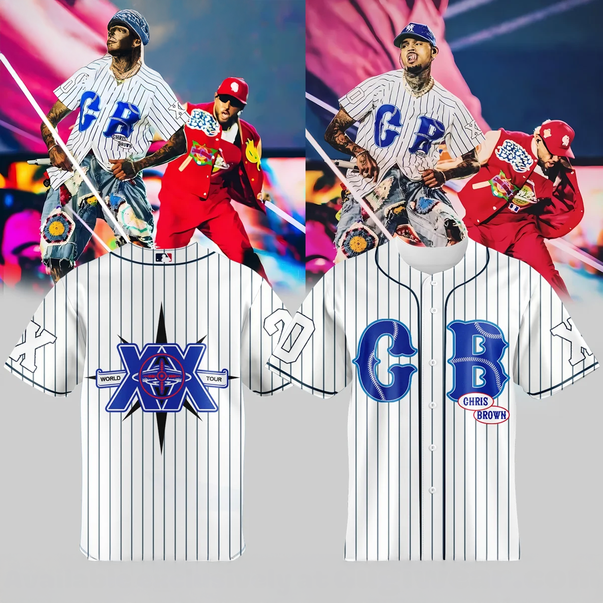 Chris Brown Breezy Bowl XX Limited Baseball Jersey Collection