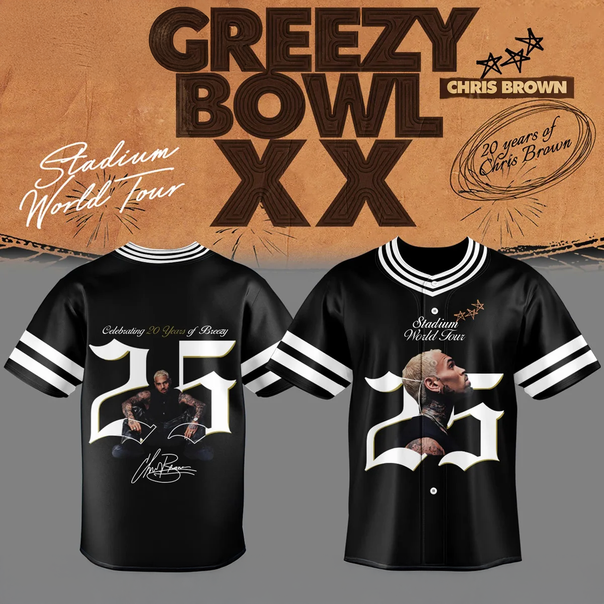 Chris Brown Breezy Bowl XX Los Angeles Dodgers Baseball Jersey