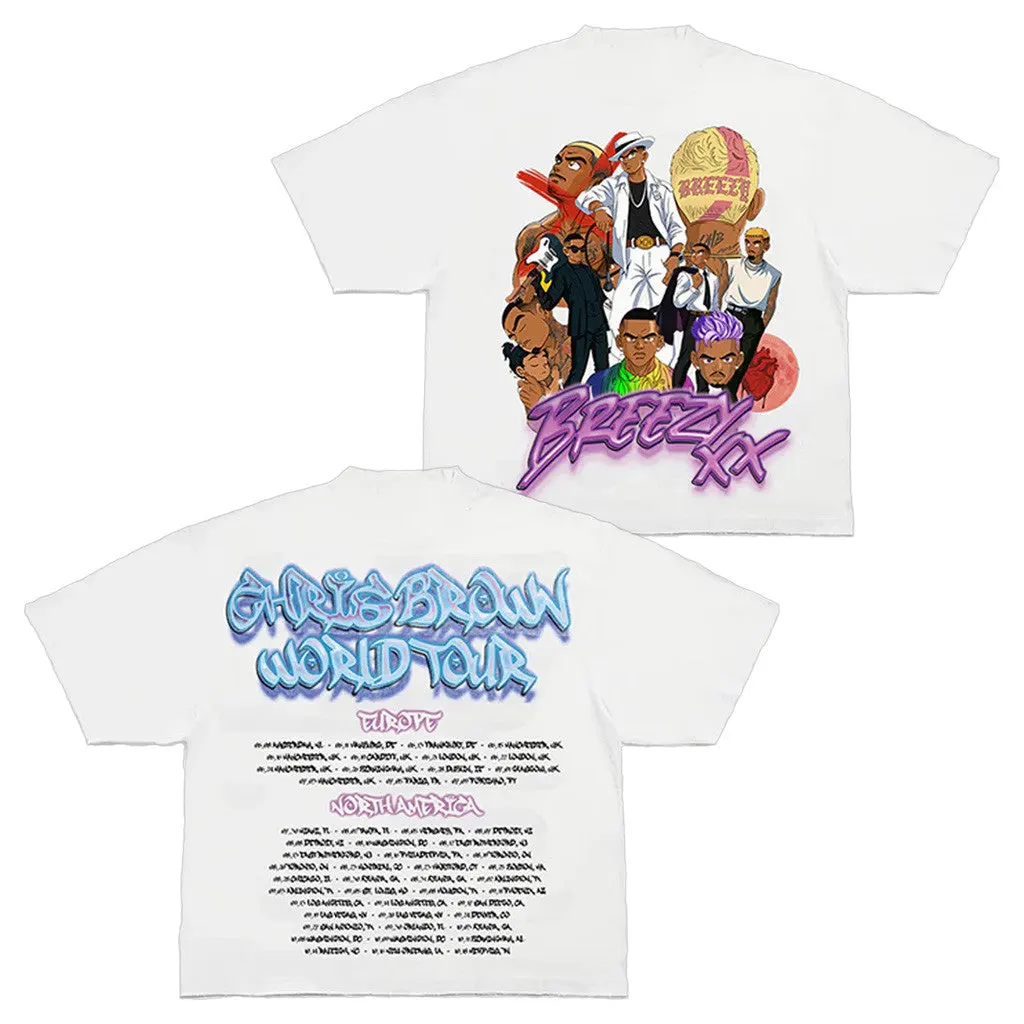 Chris Brown Merch Tour 2025 Chris Brown Anime TShirt Gifts For Best Friends