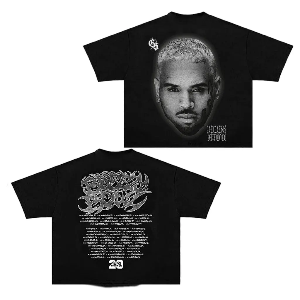 Chris Brown Merch Tour 2025 Chris Brown B And W TShirt Gifts For Best Friends