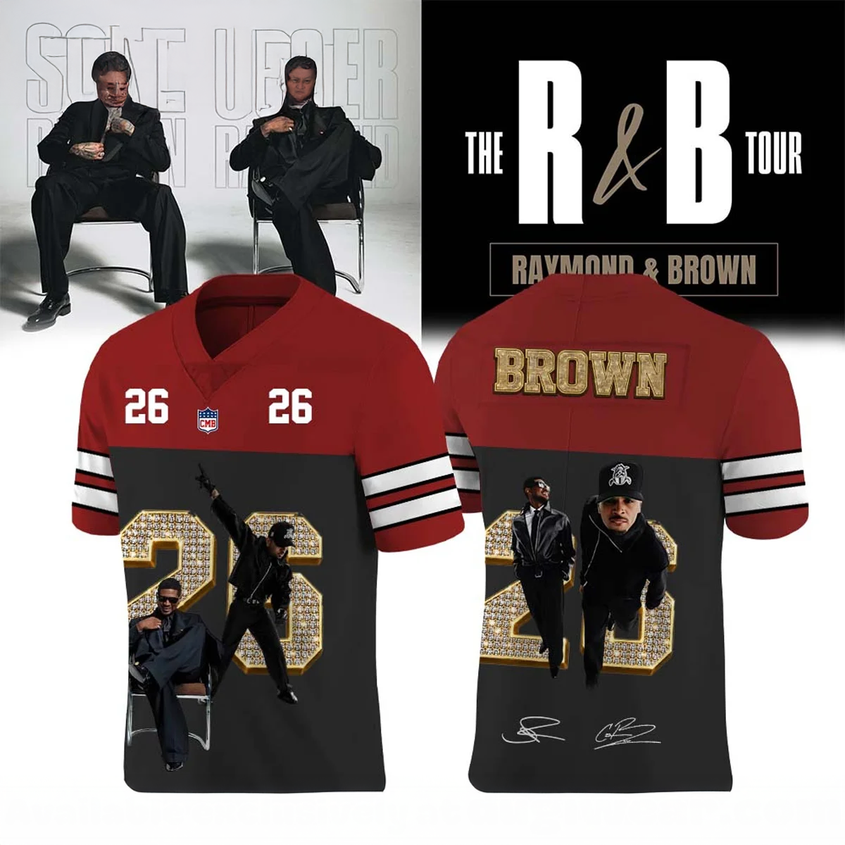 Chris Brown R And B Tour Official Baseball Jersey Fan Collection