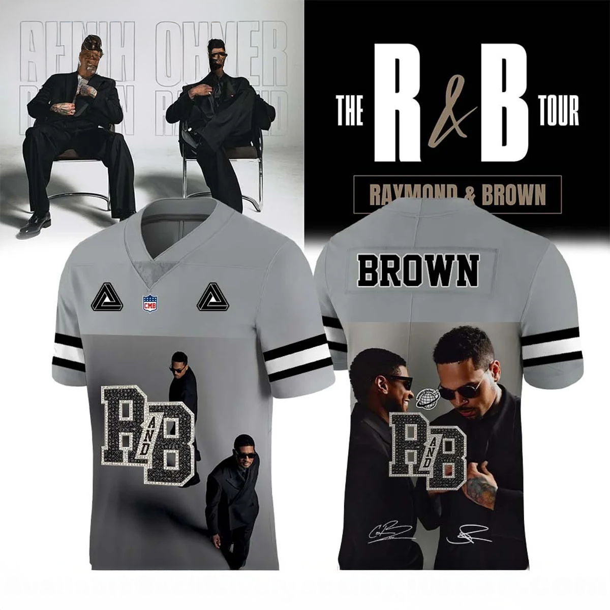 Chris Brown R And B Tour Premium Baseball Jersey Collection