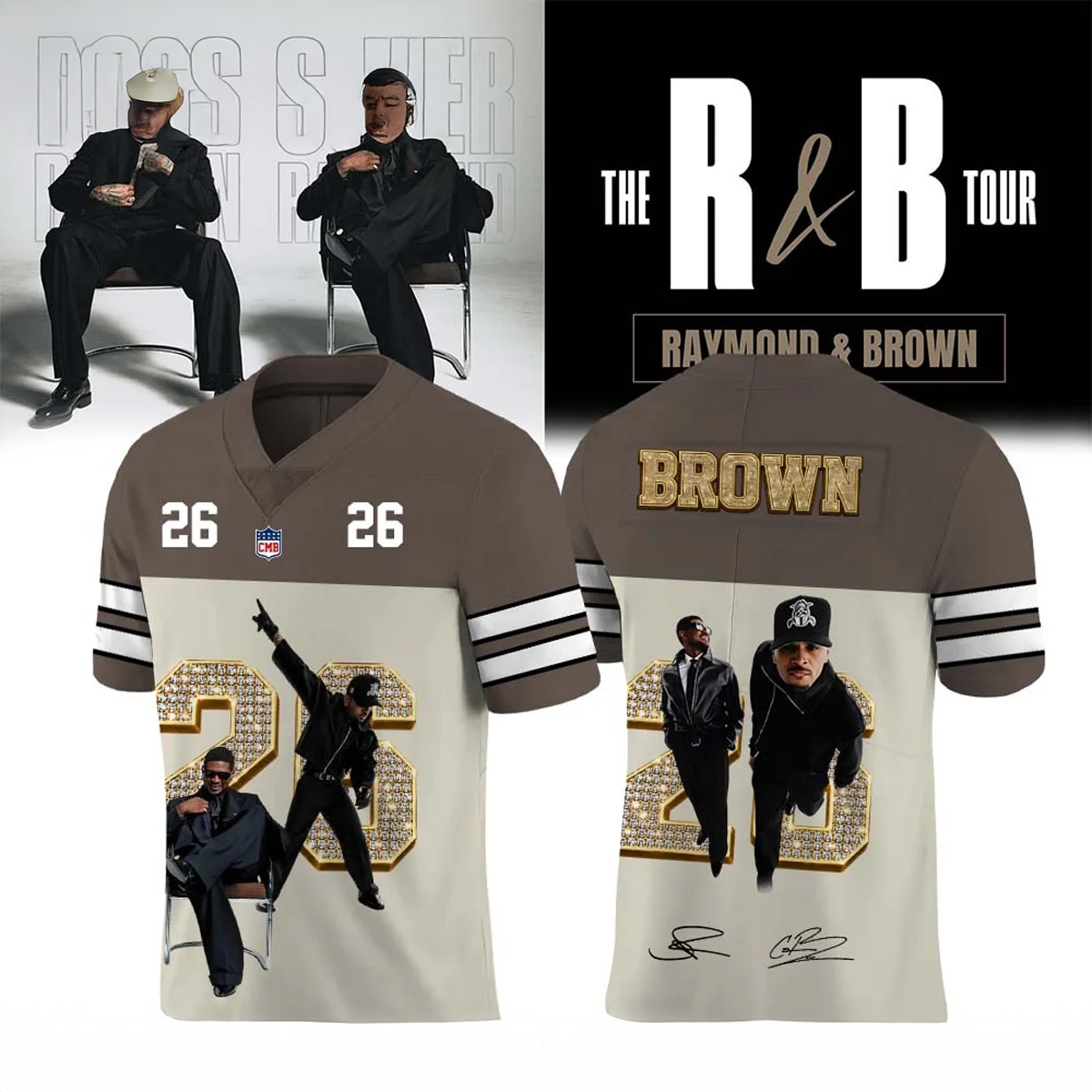 Chris Brown R And B Tour Premium Fan Baseball Jersey