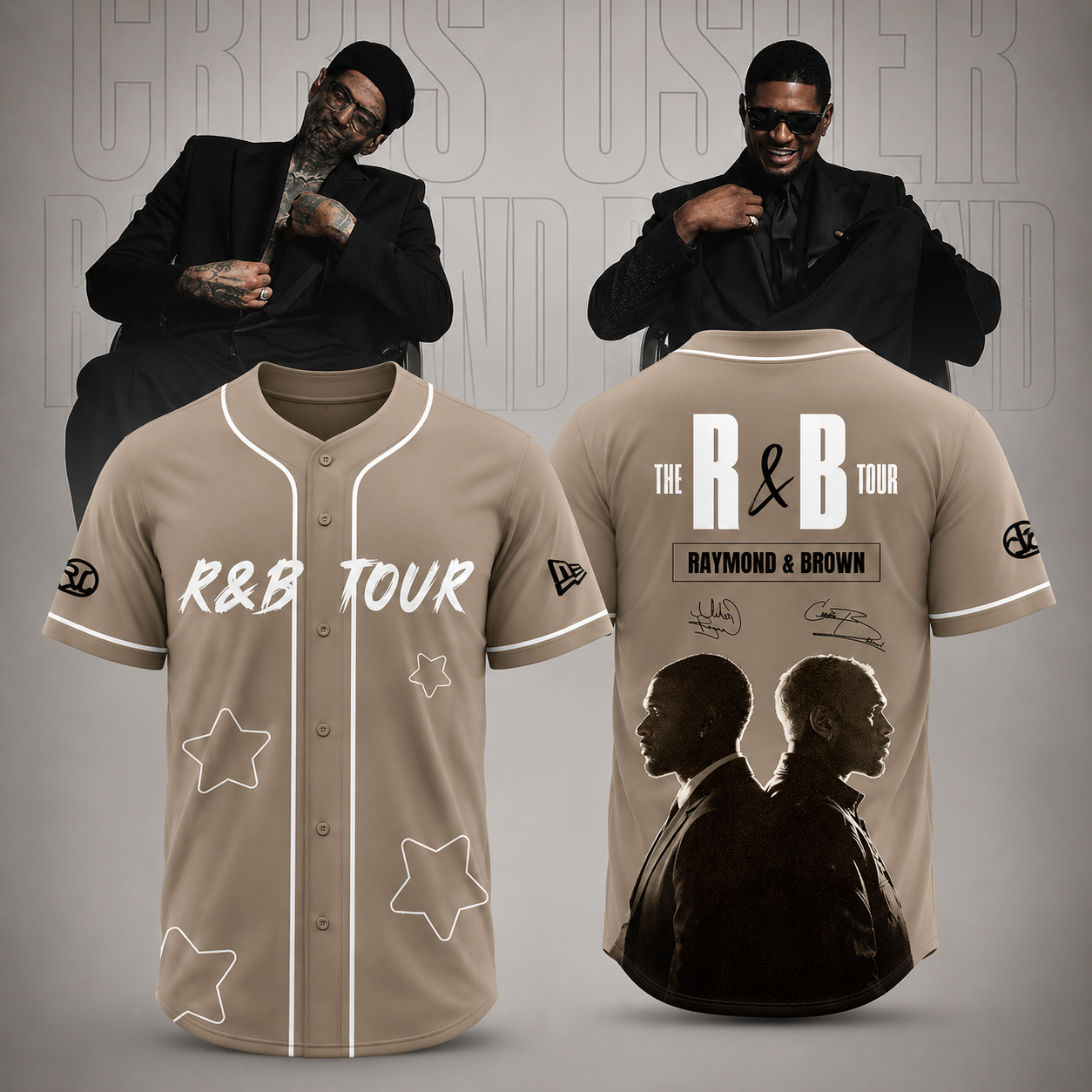 Chris Brown Raymond R And B Tour Premium Baseball Jersey Collection4