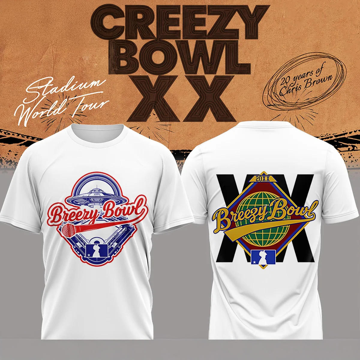 Chris Brown x Breezy Bowl XX Premium Fan Hoodie Collection