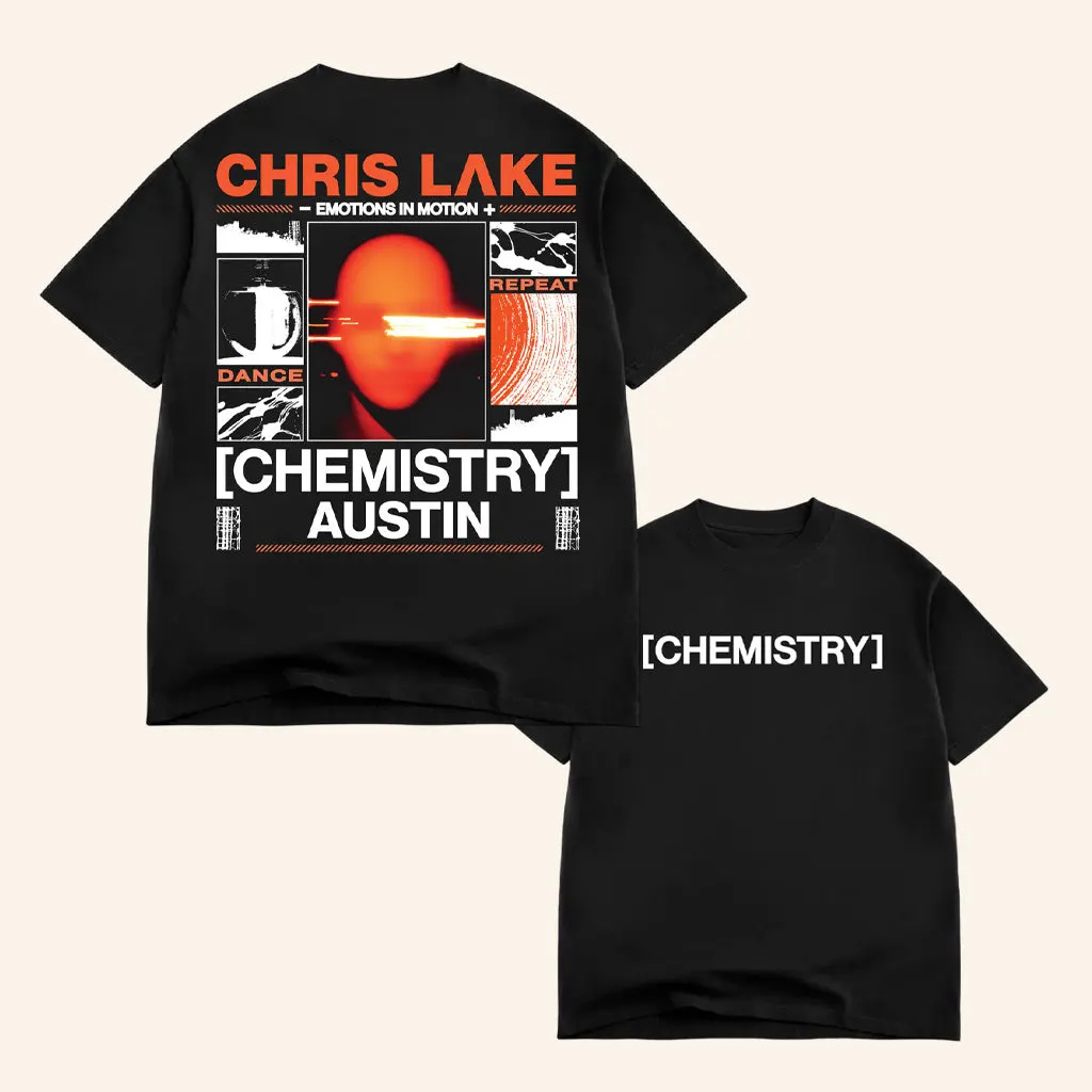 Chris Lake Merch Chemistry Austin Head TShirt Austin Chemistry Album Tour 2025 Apparel 1