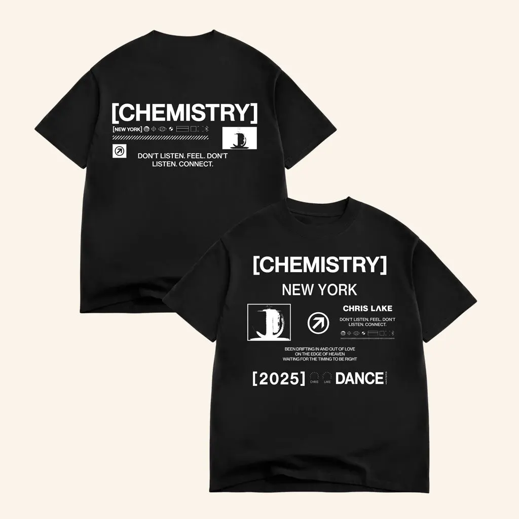Chris Lake Merch New York Dance TShirt Black New York Chemistry Album Tour 2025 Apparel Merch