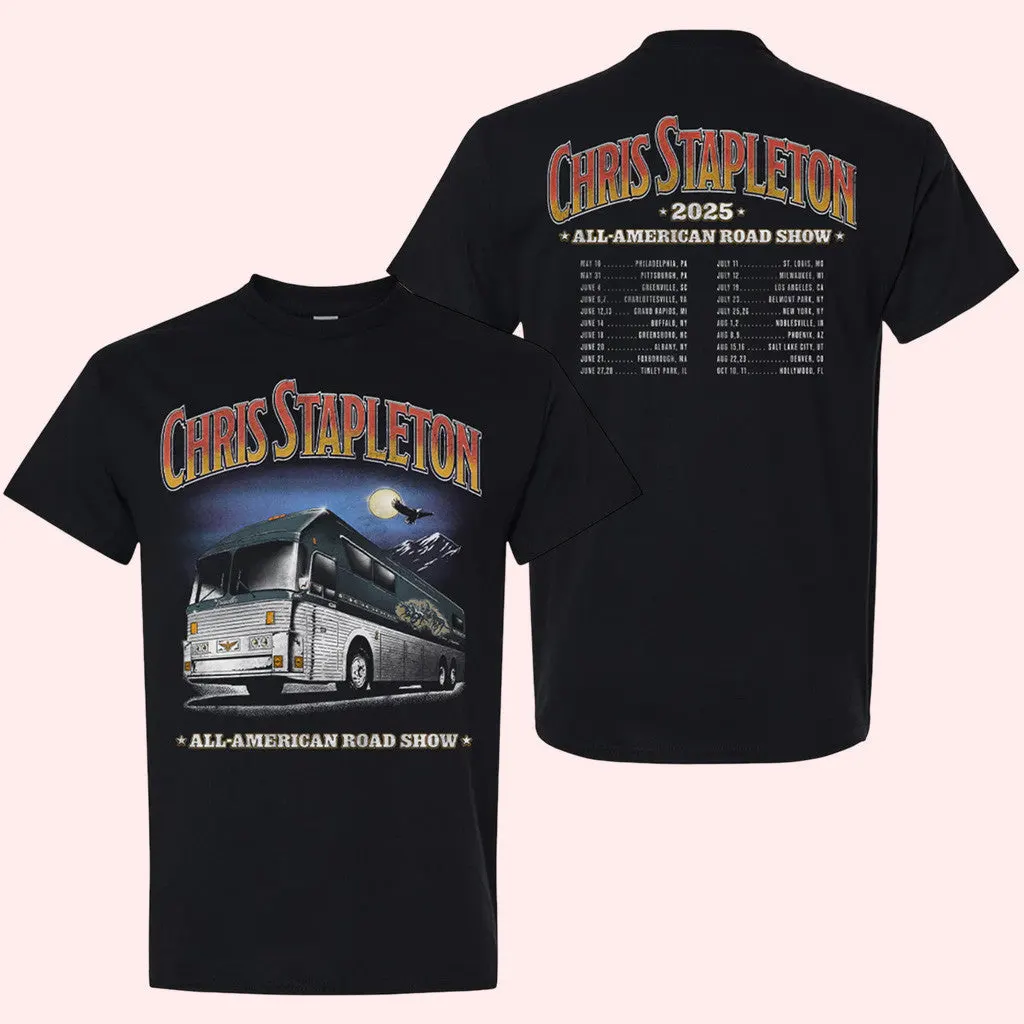 Chris Stapleton Merch 2025 Tour Bus TShirt Gifts For Dad