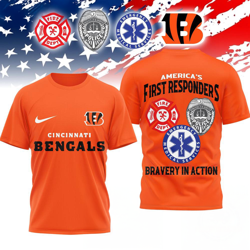 Cincinnati Bengals 2026 NFL First Responders Limited 3D Shirt