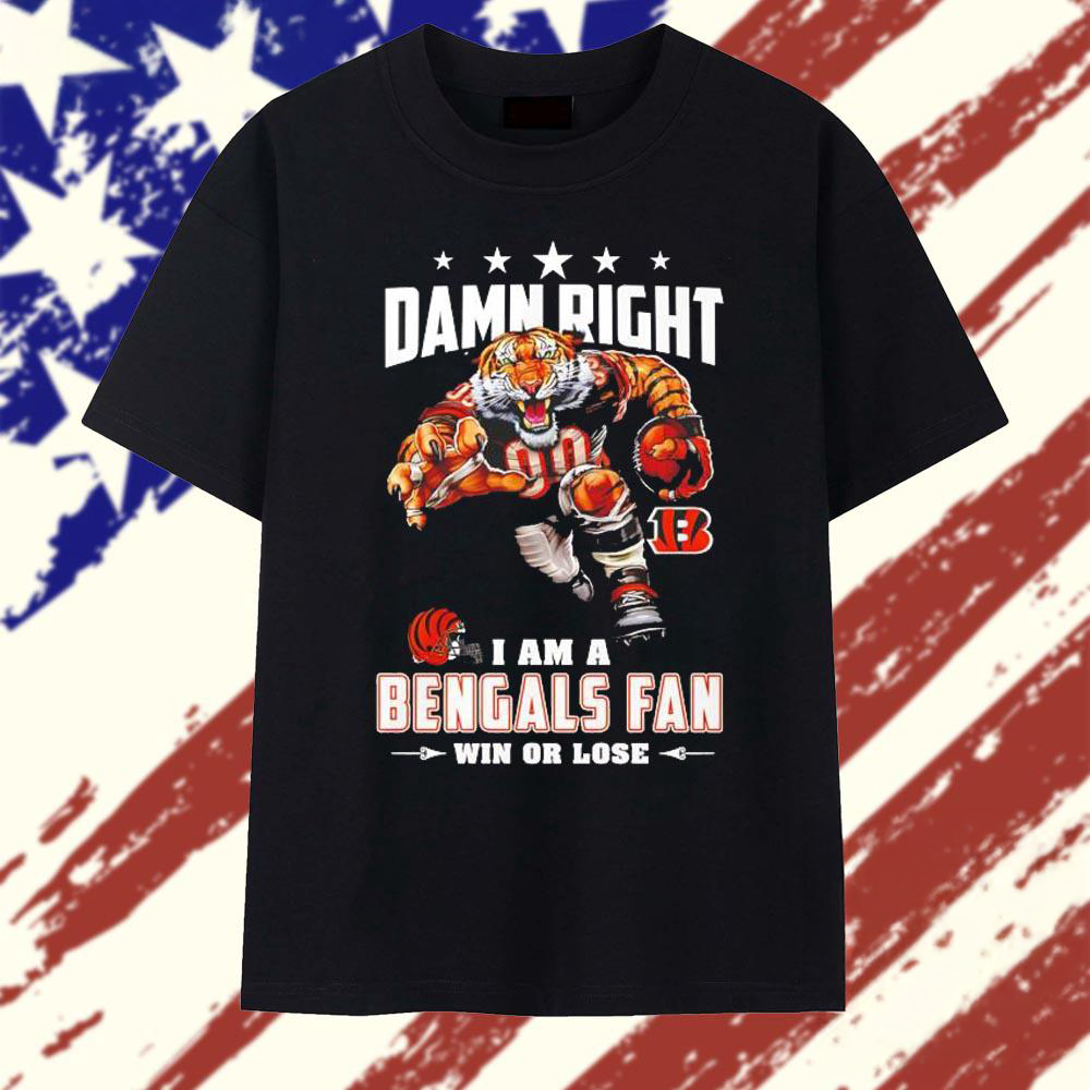 Cincinnati Bengals Win Or Lose Mascot Graphic Fan T Shirt Collection