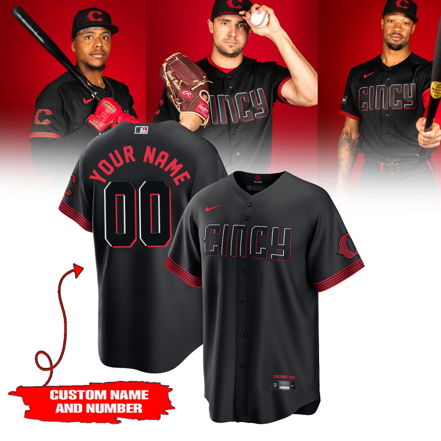 Cincinnati Reds 2026 City Connect Baseball Jersey