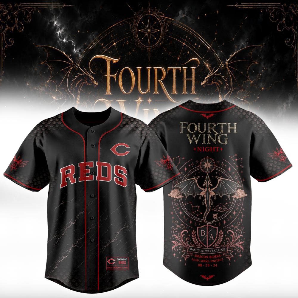 Cincinnati Reds Fourth Wing Night Dragon Rider 2026 Baseball Jersey Fantasy Book Fan Apparel 1 - Unicasport Cincinnati Reds Fourth Wing Night Dragon Rider 2026 Baseball Jersey Fantasy Book Fan Apparel