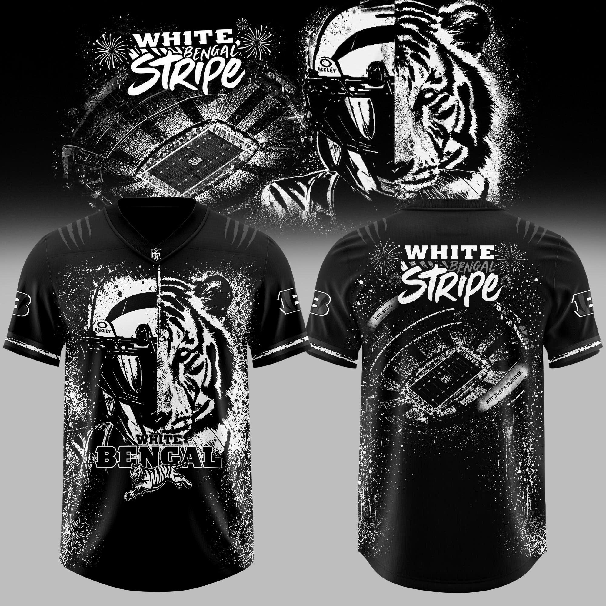 Cincinnati White Bengal Elite Football Jersey