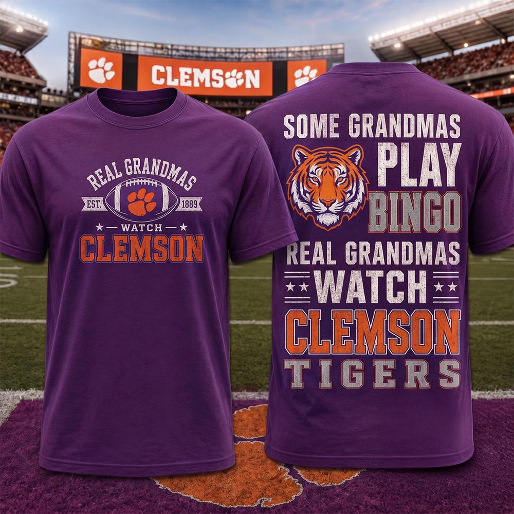 Clemson Tigers NCAA Real Grandma Team Unisex 3D All Over Print Shirt