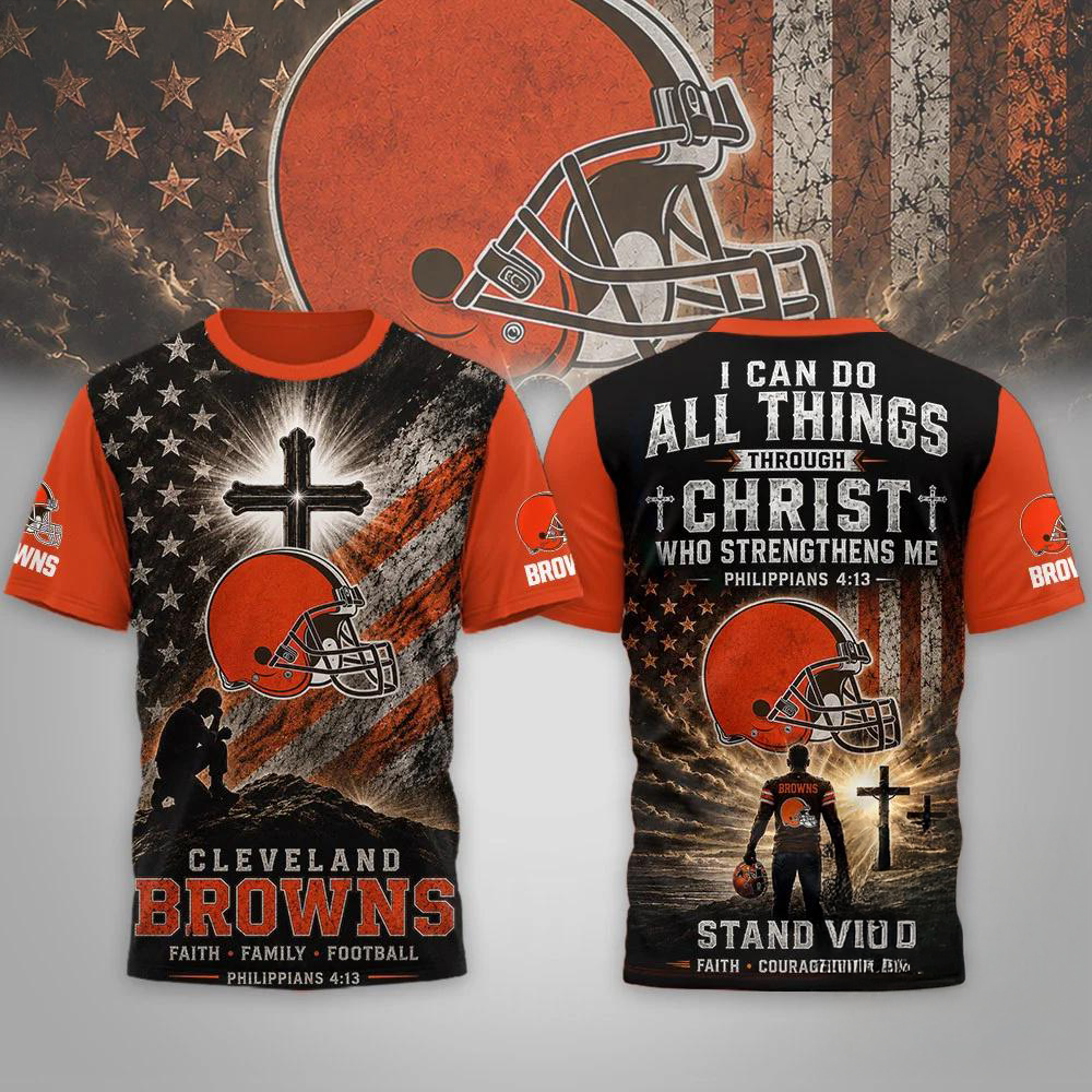 Cleveland Browns NFL Faith Family Limited Edition Premium 3D Shirt