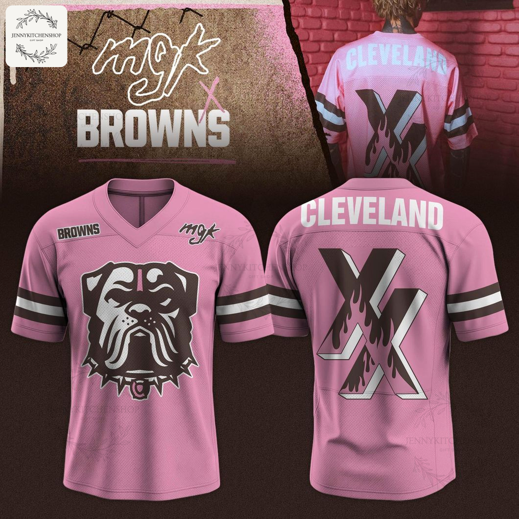 Cleveland Browns x MGK Pink Limited Edition Jersey 1