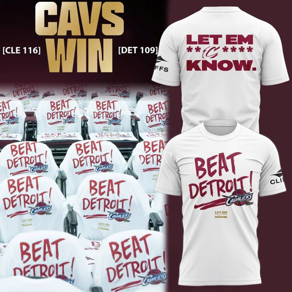 Cleveland Cavaliers 2026 Playoffs Beat Detroit White Shirt