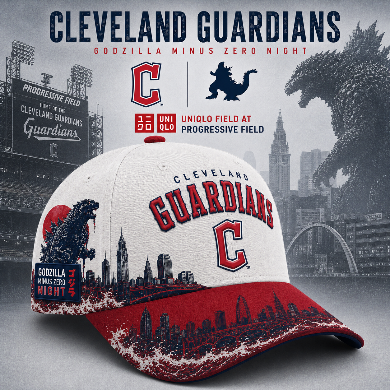 Cleveland Godzilla Minus One Limited Edition Baseball Cap