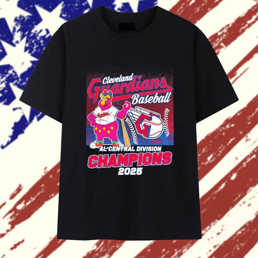 Cleveland Guardians Al Central Division Champions 2025 Mascot T Shirt